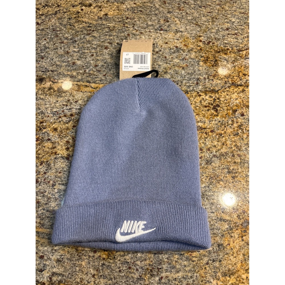 NWT‎ Nike Sportswear Futura Cuffed Beanie Blue Unisex Knit Hat HF0186-499